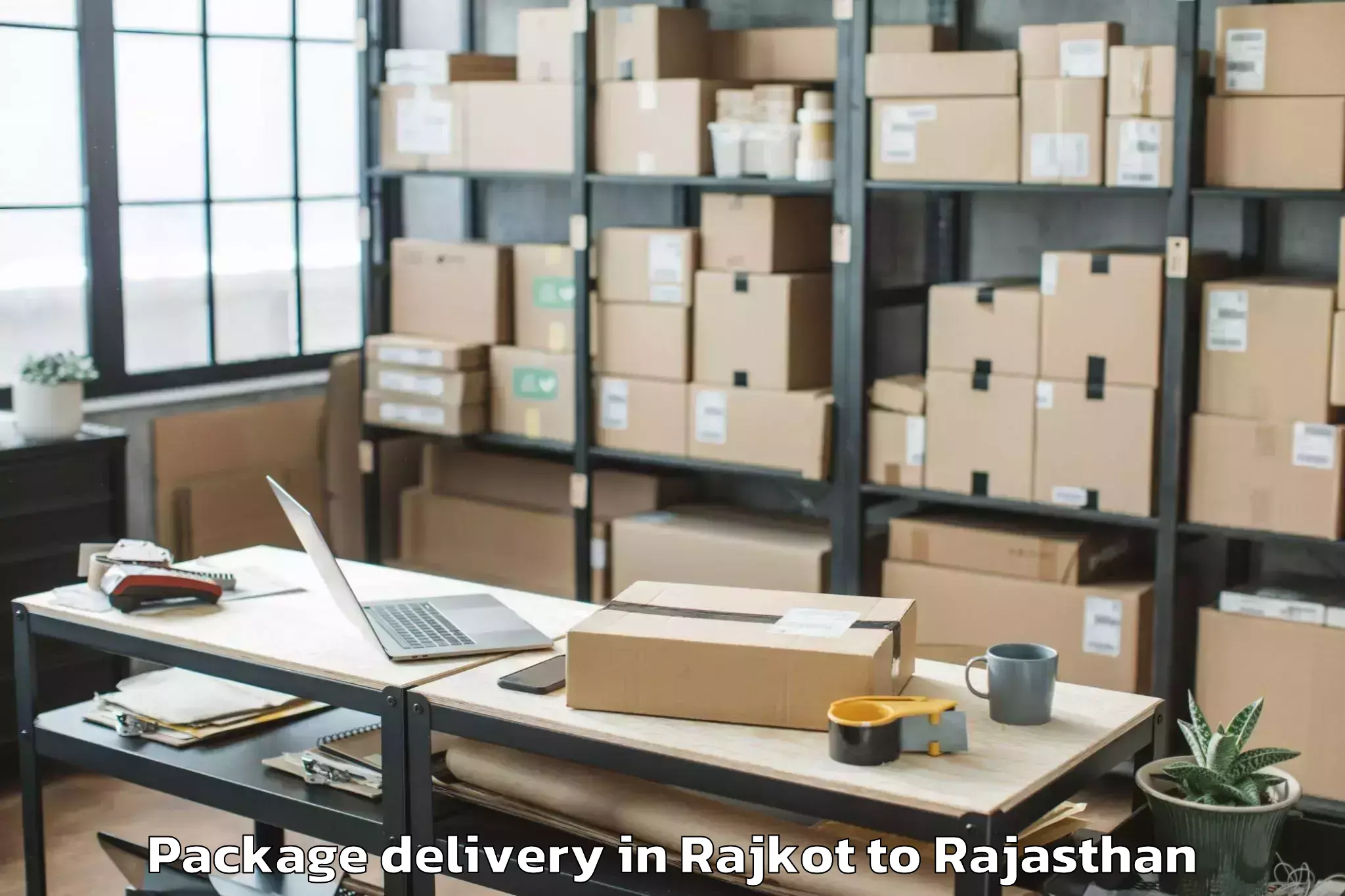 Quality Rajkot to Bhadsora Package Delivery